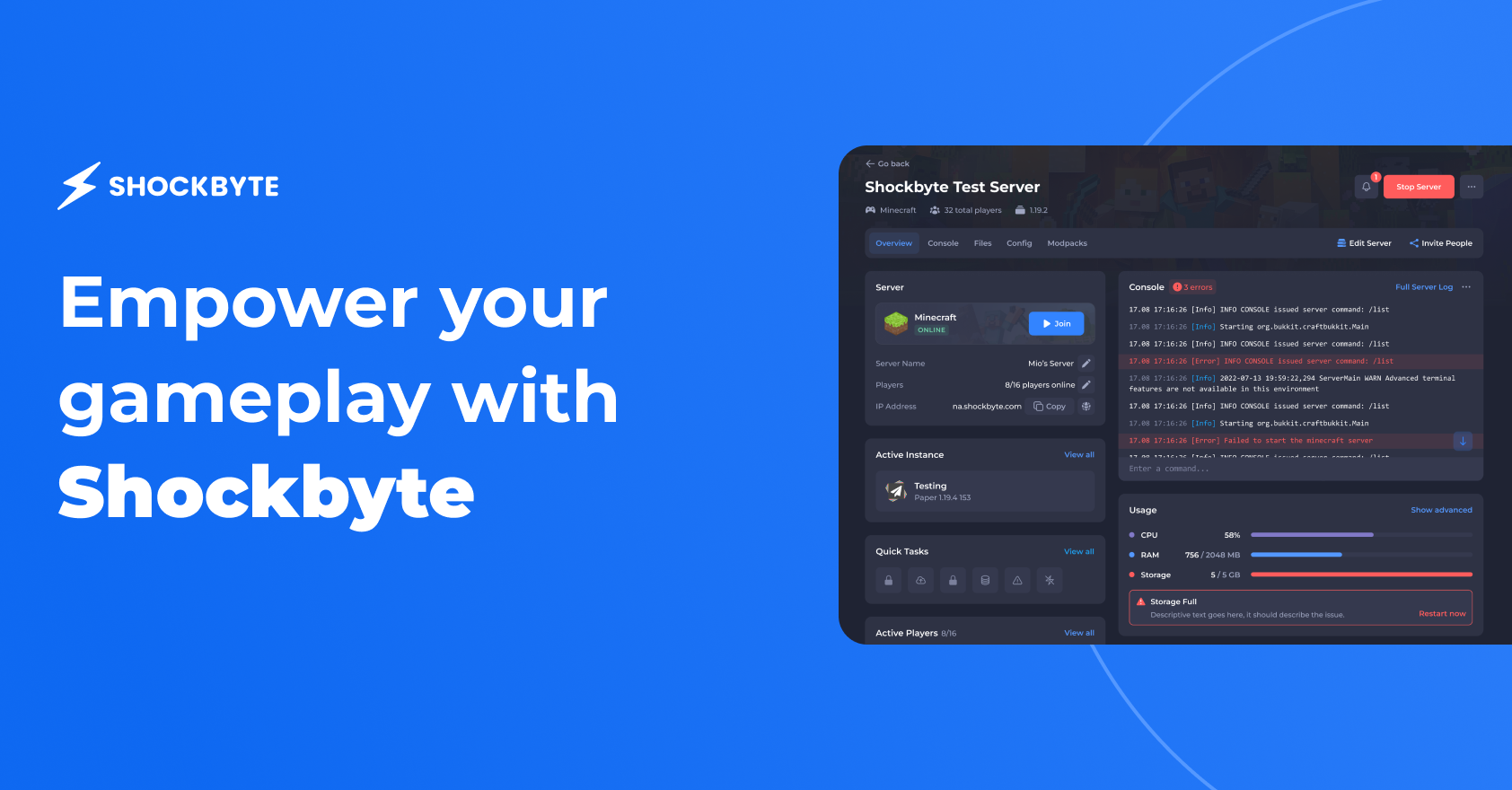 shockbyte control panel